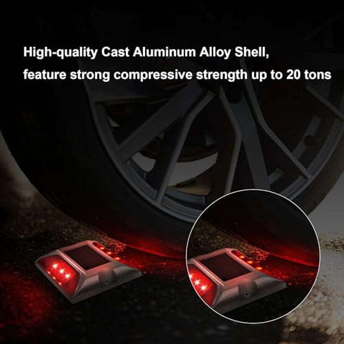 Aolyty Solar Driveway Lights Dock Markers Light Waterproof 4 Pack Red by Aolyty - Used condition - Image 2