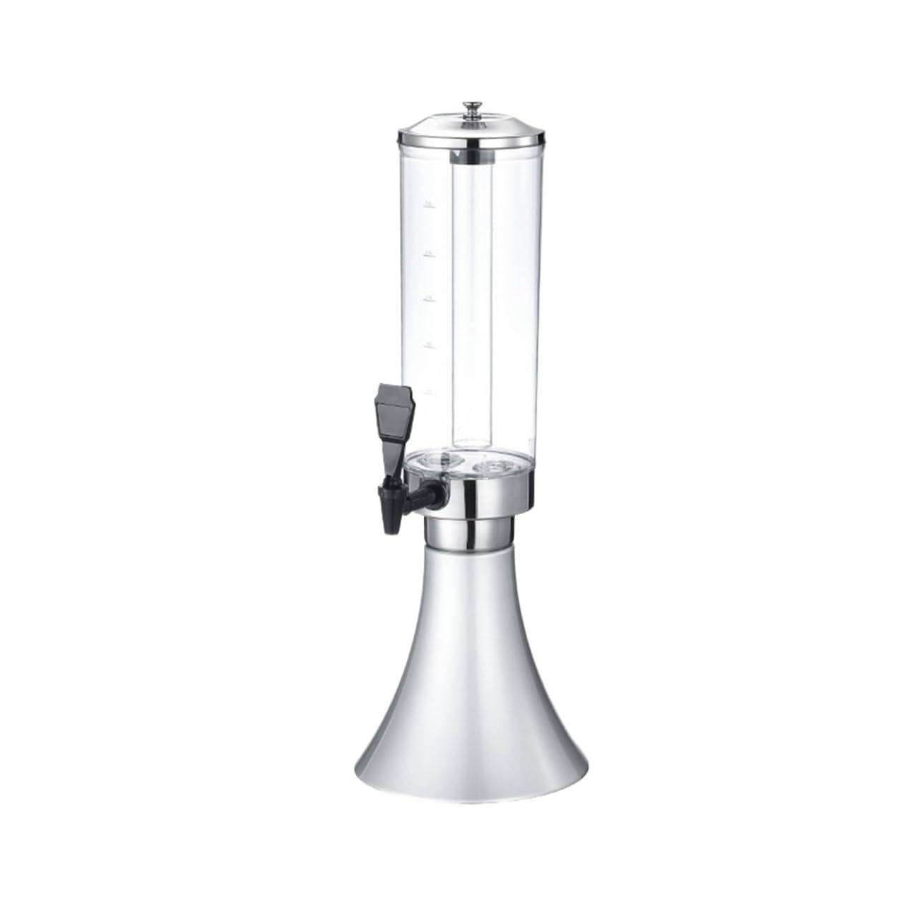 MYUYEE Beverage Dispenser,Juice 100Oz/3L Draft Beer Dispenser Tabletop Drink Dispensers For Party Drink Tower (Silver 22X61Cm)