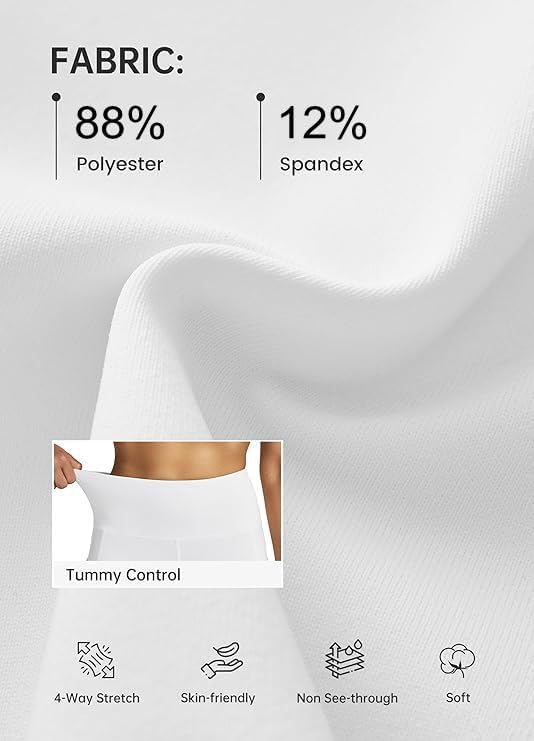 Flare Leggings for Women High Waist Tummy Control Yoga Pants with Wide Leg - Image 5