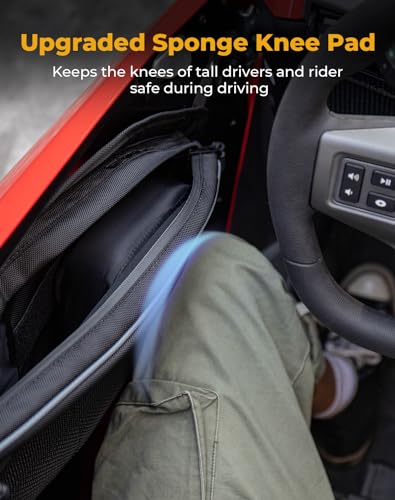KEMIMOTO 1680D Storage Bag Set, Front Door Bags & Center Bag, Compatible with Polaris RZR PRO XP 2020-2024 UTV Center Seat Bag Tool Bags with Removable Knee Pad and PVC Wear Resistant Zippers - Thumbnail 3