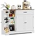 Xbro Aparador de Cocina con Cajón y Puertas, Mueble Auxiliar de Almacenaje con Estantes, para Cocina, Salón o Comedor, de Estilo Moderno, 105×40×84,5 cm