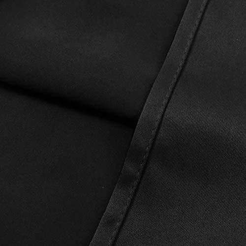 Decovsun Black Valances Extra Wide For Windows For Kitchen Blackout Thermal Insulated Curtain Valance For Bathroom/Office Short Straight Drape Valance For Bedroom Kids Room 70W X18L 1 Panel #TOP4