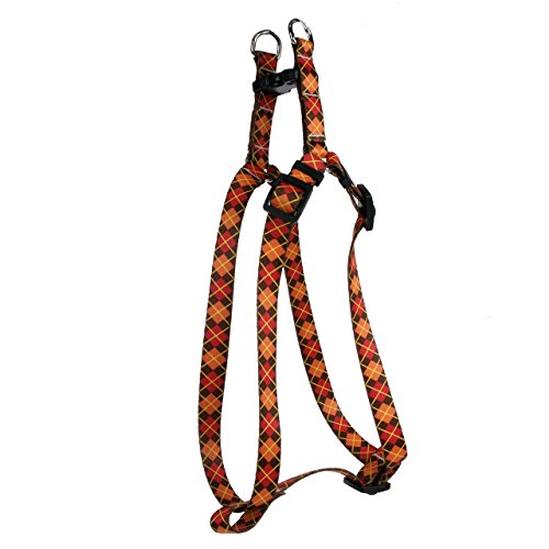 Image of Yellow Dog Design Argyle Fall Step-in Dog Harness 1 inch Wide and Fits Chest Circumference of 25 to 40 inch, Large