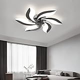 Diseño de moda - Lámpara de techo moderna y elegante, la forma de la flor está llena de moda, la forma moderna tiene 6 pétalos, como una flor colocada en el techo; las líneas simples y suaves hacen que se vea más tridimensional