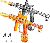 2 Pack Electric Water Guns Toy for Kids Adults, Automatic Water Gun Toys for Kids Ages 4-8 8-12, Adjustable Grip & Folding Stock, 26-32FT Long Range, Summer Pool Outdoor Beach Water Toy for Boys Girls