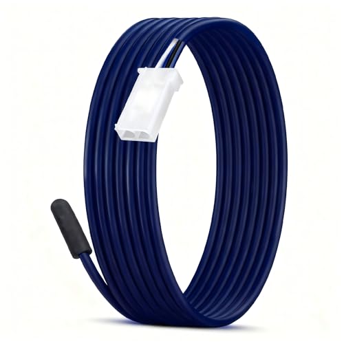 337-60406-02 74” Blue Cable Coil Temperature Sensor with Black Probe, Fit for Traulsen Kairak Commercial Evaporator Refrigeration, Replaces 334-60406-02, 441440, F10222K and SCT74B