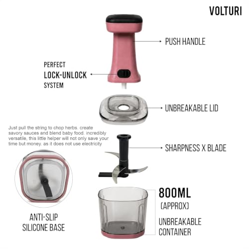 Image of VOLTURI Vegetable Chopper for Kitchen Use, 800 ML