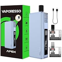 Vaporesso APEX Kit - Auto/Button Draw - MTL Vape Pod Kit Costruito in 2000  mAh con 5ml di riempimento laterale Vaporesso APEX Mesh Pod (0.6 /  0.8),0.69" OLED Screen,No Nicotina (Pearl White) : Amazon.it: Elettronica