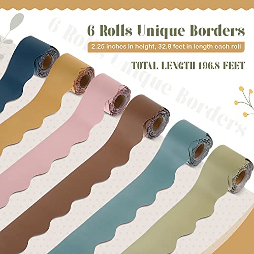 6 Rolls 196.8 Ft Colorful Classroom Borders For Bulletin Board Scalloped Bulletin Board Borders Trim Bulletin Board Decorations Bulletin Borders For Classroom Bulletin Board Decor (Advanced Grey) #TOP1