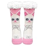 Talla: Zapatos de mujer del Reino Unido 4-9. Lavar antes de usar. Si no estás completamente enamorado/a de nuestros adorables calcetines pantufla peludos, calcetines de estar por casa o calcetines caseros, simplemente contáctanos y lo solucionaremos por ti.