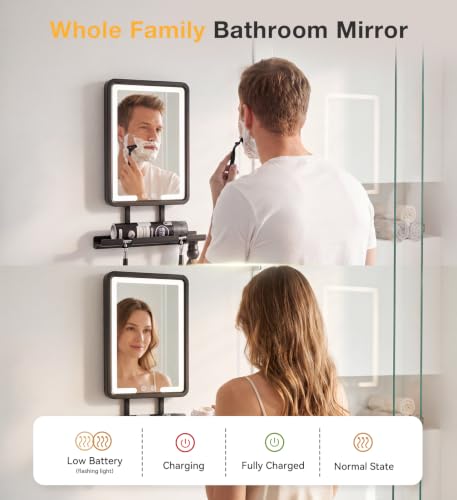 Quick Clear Shower Mirror Fogless for Shaving with Light Electric Heated No Water Needed - image 4
