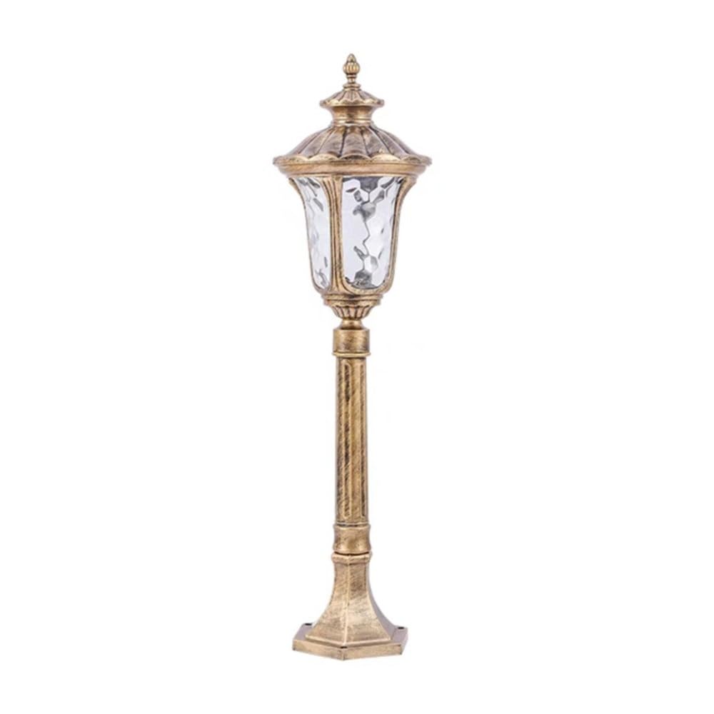 GTHTUHFD High Post Lamp, European Pole Lighting, Modern Simple Street Light For Yard Garden Gates Walkway Path Decoration,Brass-31.5inch/80cm