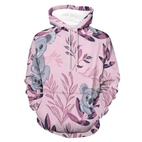 Sweat à Capuche Feuille Raton Laveur Hoodie Mixte S