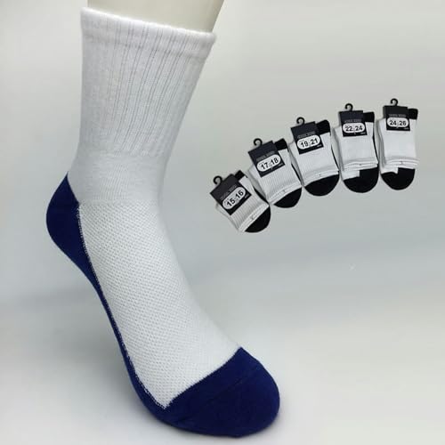 6 pairs - student sports mid-tube socks, autumn and winter white casual breathable socks2
