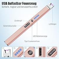 LcFun Stabfeuerzeug USB Aufladbar Lichtbogen Feuerzeug Elektrisch – Ansicht 6
