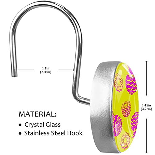 Crochets pour rideau de douche acier inoxydable et ananas durable - 4