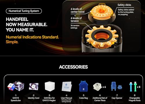 Cubo Mágico 3x3x3 Gan 15 Maglev UV Magnético