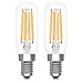 Bonlux E14 4W T25 LED Filament Glühlampe, AC/DC 12V Warmweiß 2700K Low Voltage Mini LED Nicht Dimmbar Sauberes Glas Brine 40Watt Äquivalent Glühlampe für Pendelleuchten, 2 Stück