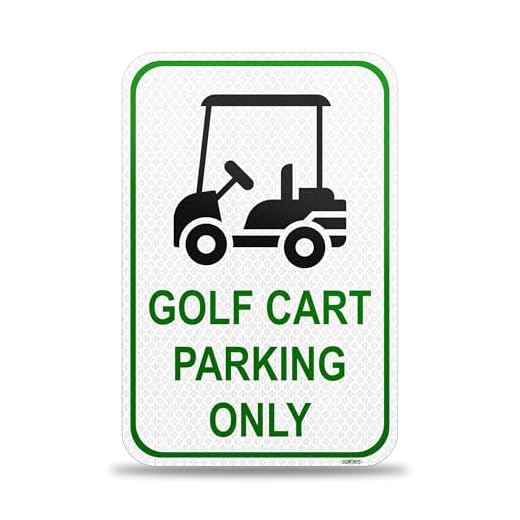 Golf Cart Parking Sign with Reflective Sheeting