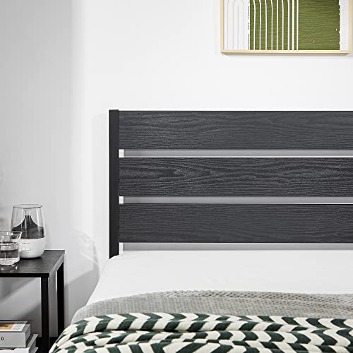 Vecelo Platform Full Bed Frame With Rustic Vintage Wood Headboard And Footboard, Mattress Foundation, Strong Metal Slats Support, No Box Spring Needed #TOP15