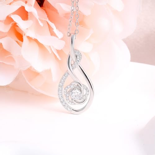 Image of Sterling Silver Pendant Necklace Charms Hypoallergenic Fashion Jewelry Dainty Valentines Day Birthday Gift for Women
