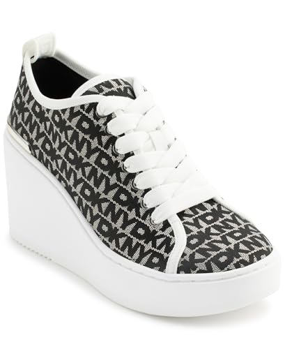 DKNY Women's Byla Lace Up Wedge Sneaker