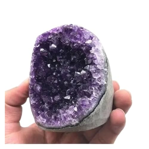 Geoda de amatista de cuarzo violeta uruguayo con brillo premium