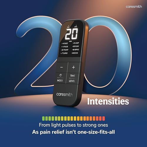 Image of Caresmith Charge Tens Massager for Pain Relief | Tens Machine for Physiotherapy | 8 Modes & 20 Intensities | USB C Fast Charge | Massage Machine For Body Pain |Electric Muscle Stimulator for Pain Relief