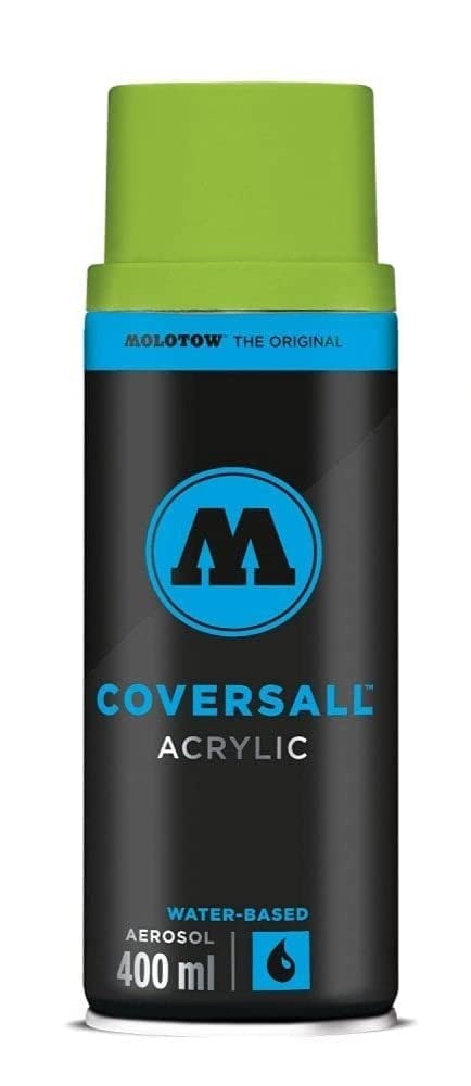 Molotow Coversall Acrylic Water Based Spray Paint Can, 400ml, Colour: Kiwi