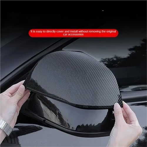 Couvercle de protection rétroviseur carbone mat pour accessoire Tesla Model 3 2024