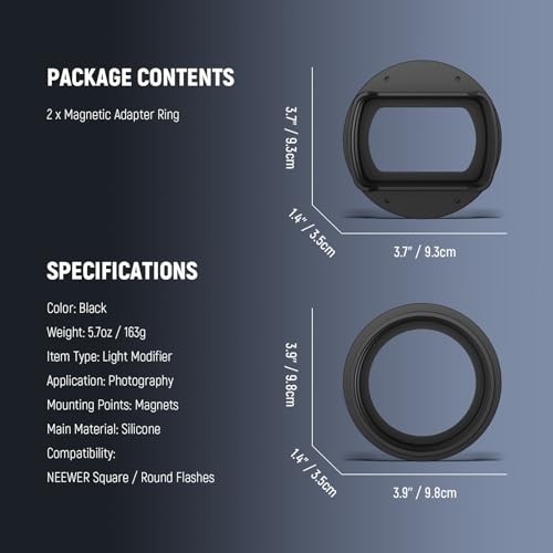 Bagues d'adaptation magnétiques NEEWER solution pour utiliser vos accessoires sur tout flash - 7