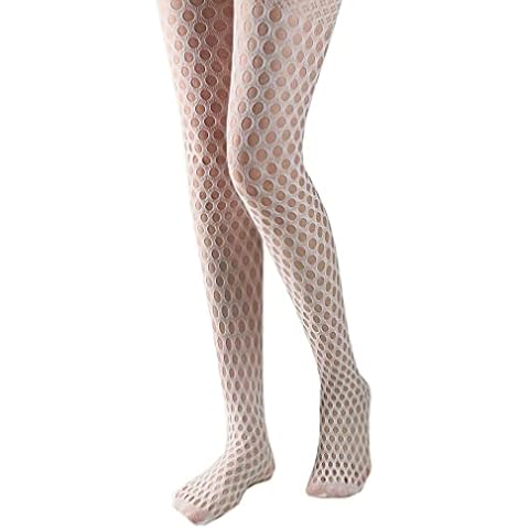 Nunubee Womens Fishnet / Fencenet Black Patterned Tights Jacquard Chequered Net Pantyhose, White,F Cover