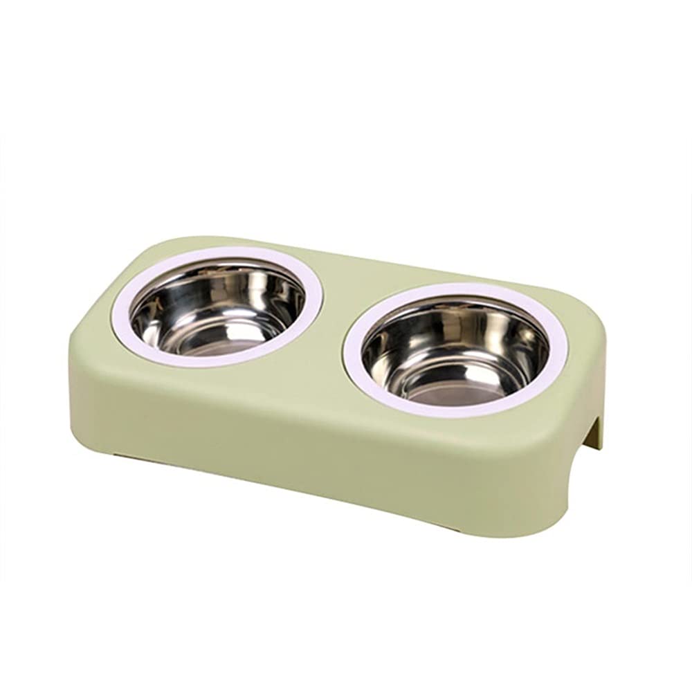 RTHGTFGW Comedero Perro Cuenco for mascotas de doble capa Alimentador de alimentos de acero inoxidable Alimentador de mascotas de acero inoxidable Fácil de limpiar comida for gatos Suministros for mas