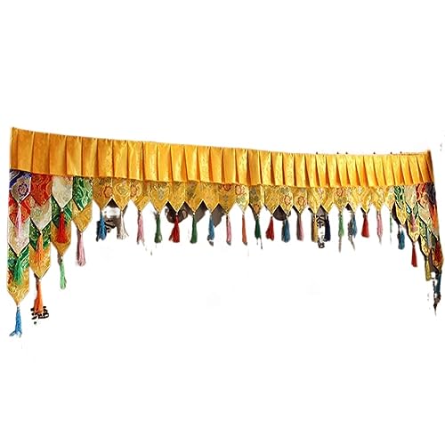 BULINO Tibetan Flags,Buddhist Tablecloth, 1m Tibetan Style Supplies Temples Buddhist Halls Decorative Walls Table Surrounds