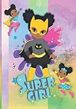 Supergirl: Composition Wide Ruled Writing Notebook Journal for African American Kids, Teens & Adults. Afro Puff Superhero Girl of Color Student Study School Note Taking Book with Calendar and Timetable