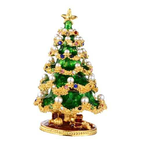 Boîte à bijoux créative d'arbre en alliage avec rangement décoratif