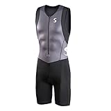 Synergy Men's Triathlon Trisuit (Gray/Black, X-Large)…