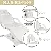 LUXMARS Hydraulic Facial Chair Tattoo Chair Adjustable Professional for Esthetician Beauty Lash Extensions Spa Table Esthetician Chair Spa Beds for Esthetician with Storage Pocket (White)