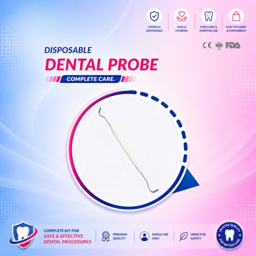 Image of Dental Disposable Sterile 3in1 (Mirror, Probe, Tweezer) Kit Set of 25