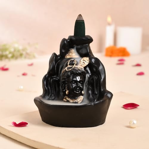 Image of Craftam Lord Krishna Backflow Incense Holder Decorative Showpiece with 20 backflow Cones