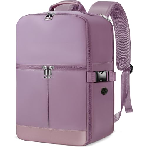 Ltemziiy Mochila de Viaje Cabina Avion 40 x 20 x 25 para Ryanair Equipaje de Mano Maletas de Cabina Bolsa de Viaje mochila informal para computadora portátil-Morado