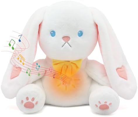 IUTOYYE Breathing Stuffed Animal Anxiety Relief, Musical Plush wi...