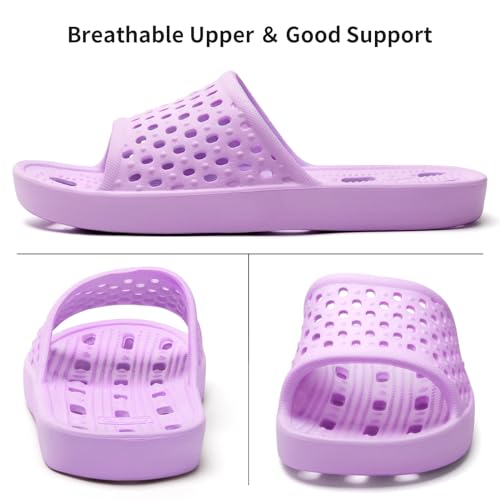 Image of Xomiboe Shower Shoes Men Quick Drying Women Shower Sandals Non-Slip Comfortable House Slippers Bathroom Hotel Flip Flops Slides With Students Gym