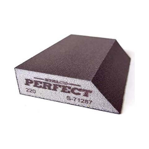 220 GRIT Angled Abrasive Grinding Sponge Sanding Blocks Pad Sandpaper Polishing STALCO Cover