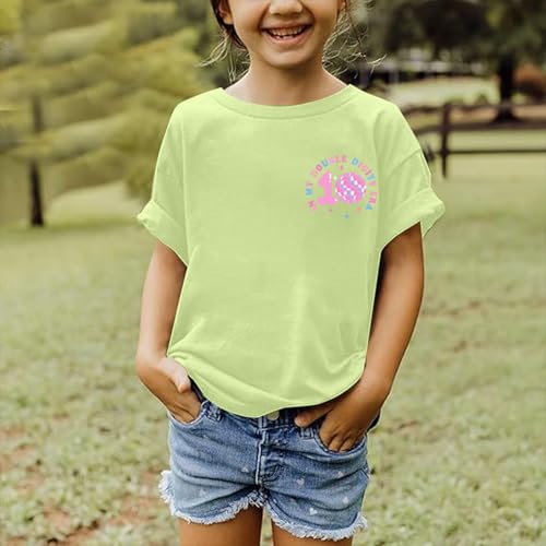 Image of Pairxily in My Double Digits Era Shirt for Girls 10th Cute 10 Year Old Girl Happy Birthday Shirts Gifts Short Sleeve Tops