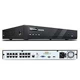 ONWOTE 6K 12MP 16 Channel PoE NVR, Smart AcuSearch, 16CH Security Video Audio Recorder (Built-in 16 PoE Ports), Only Work with ONWOTE 12MP/4K 8MP/6MP/5MP POE IP Cameras, Support 20TB (No HDD Included)
