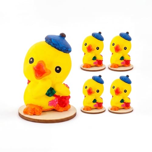 Image of Spartan Kids Paint Your Own Duck Piggy Bank for Kids, DIY Watercolor Craft Activity Set with Lock, 190mm Height, Creative Money Saving Box for Boys and Girls, Best Birthday Party Return Gift (5, Duck)