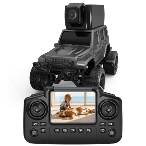 Image of 1 /64 FPV Mini RC Car Truck Camera Toys with LCD Screen for Kids Adults Gift | Remote Control Truck with Magnetic 45 Camera, App Control, 2 Speed, 2.4GHz Indoor Toy Cars, Toy Cars for 6-12 Boys Girls