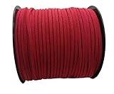 Pamir Tong 100 Yards 2.6mm Suede Leather Cords Leather Lace Flat Faux Suede Cord String Thread...