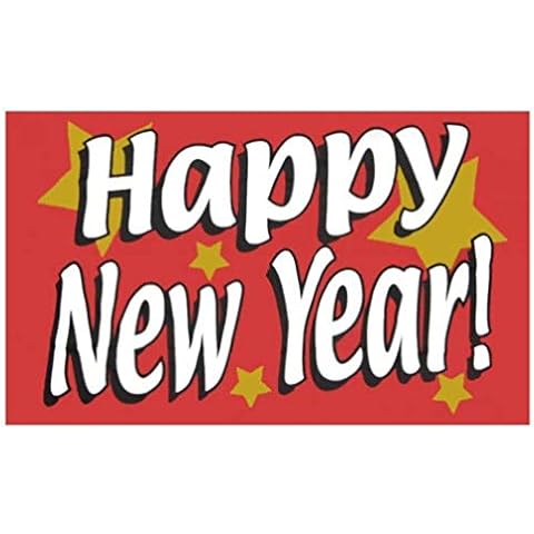 Happy New Year Flag 5'x3' Cover